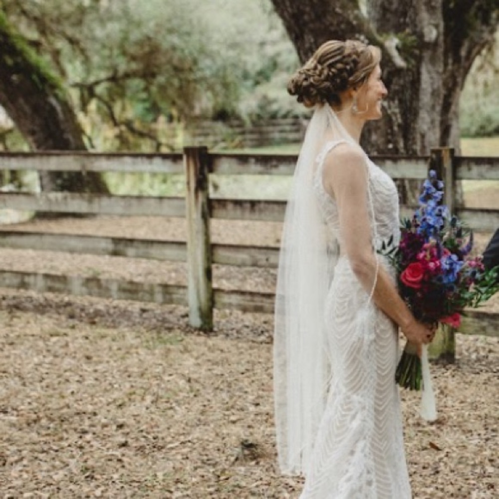 Wedding Veil Crystal and Pearl Beaded Veil